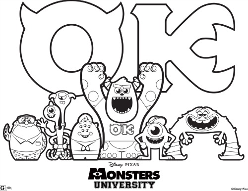 Monsters University Coloring Sheet Thumbnail