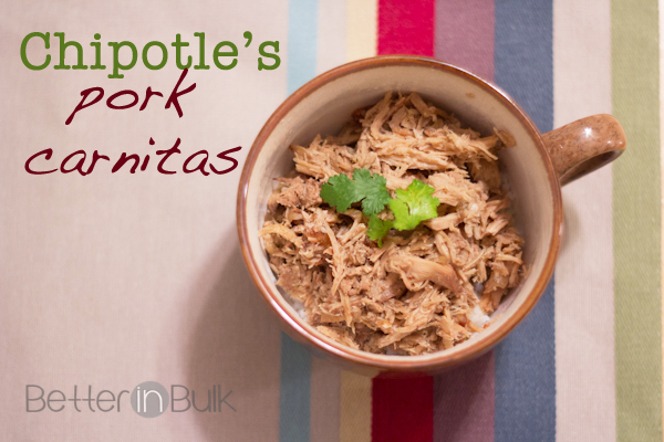 Chipotle's Pork Carnitas Copycat Recipe