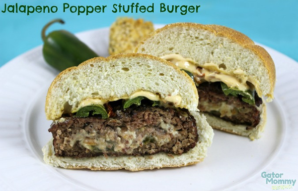 Jalapeno Popper Stuffed Burger