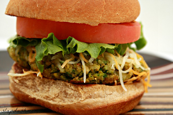 Spinach and Chickpea Veggie Burger
