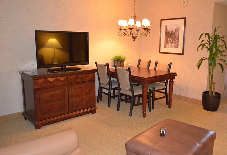 Living room in room at Lake Tahoe Resort Hotel