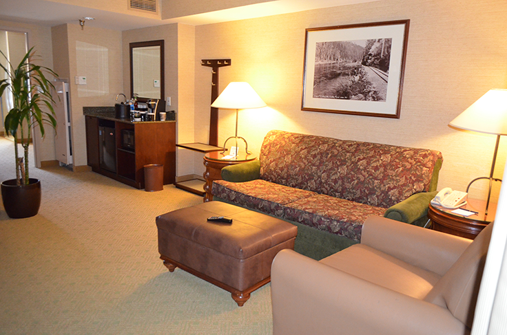 Living room area in Lake Tahoe Resort Hotel Suite