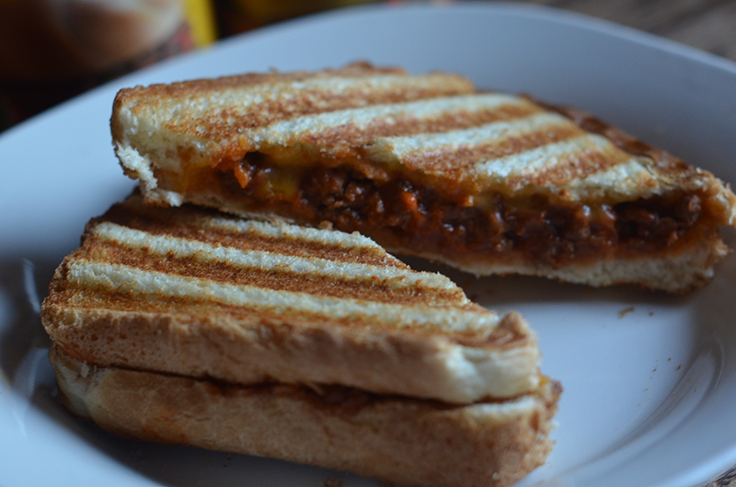 Grilled Sloppy Joe Paninis with Manwich