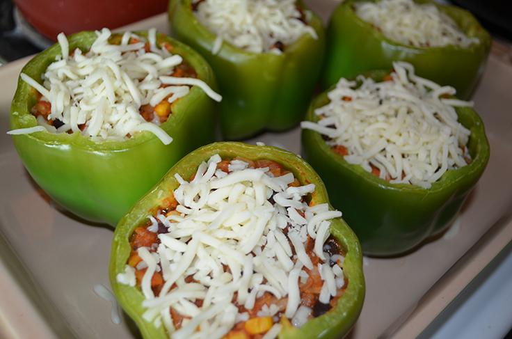 Stuffed meatless bell peppers