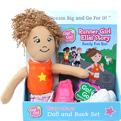 Ella Runner Girl - Read & Play Doll Set