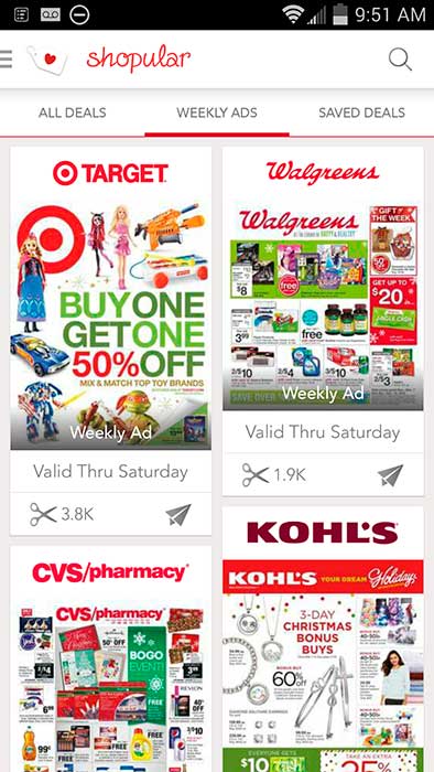 Shopular app - weekly ads