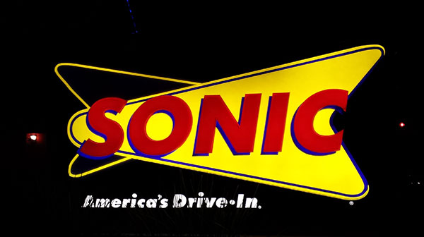 Sonic Drive In at night