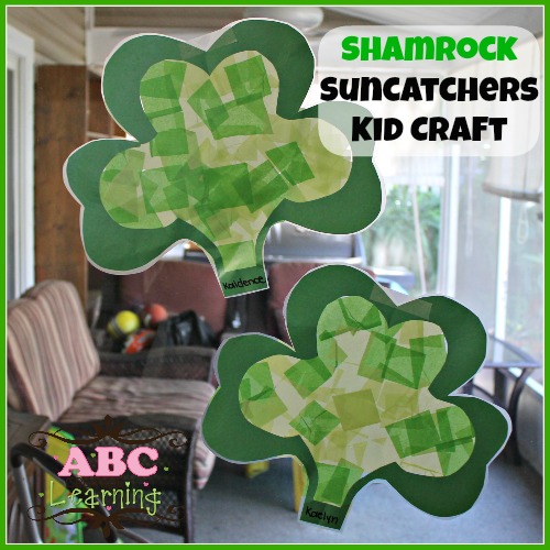 Shamrock Suncatchers craft