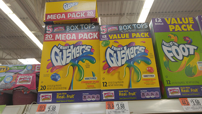 Products at Walmart with Box Top For Education labels
