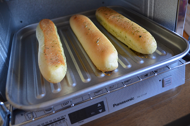 Breadsticks in Panasonic Toaster Oven