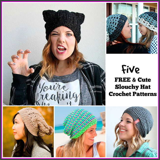 Five Free Slouchy Hat Crochet Patterns