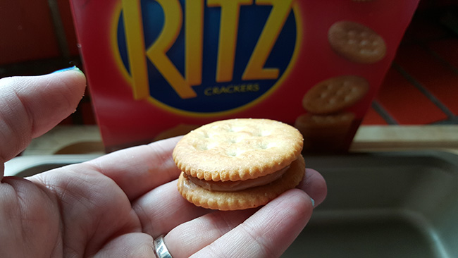 RITZ® crackers with peanut butter
