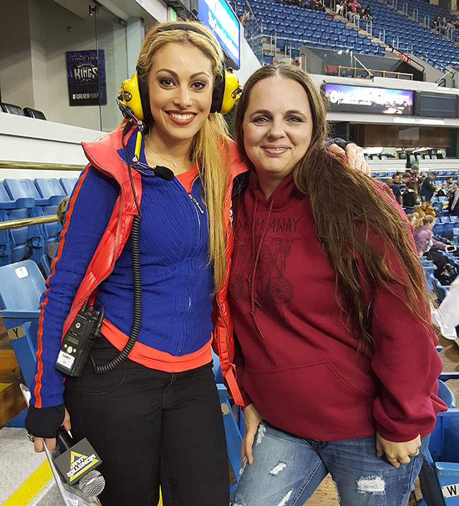 Stefani Tolson with Monster Jam Sacramento Emcee 2016