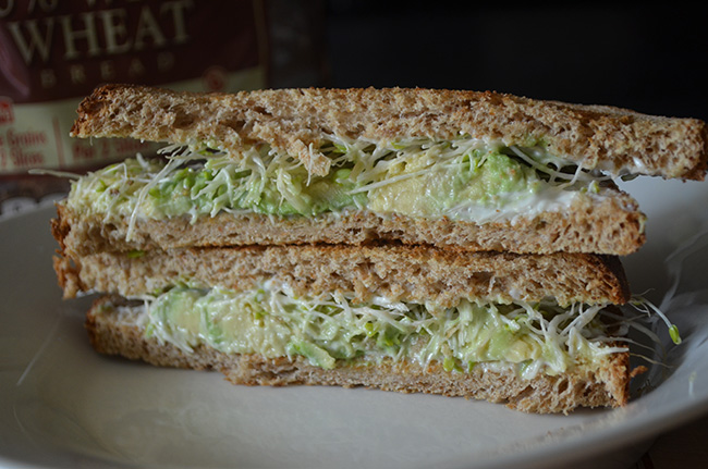 Avocado and Sprout Sandwiches