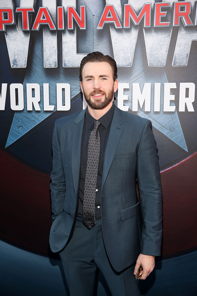 Chris Evans at Captain America Civil War Premiere