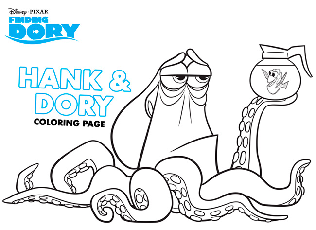 Finding Dory Coloring Pages