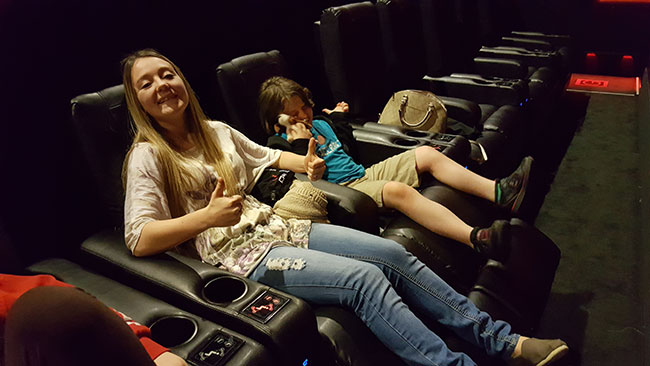 Reclining at Dolby Cinema at AMC Prime