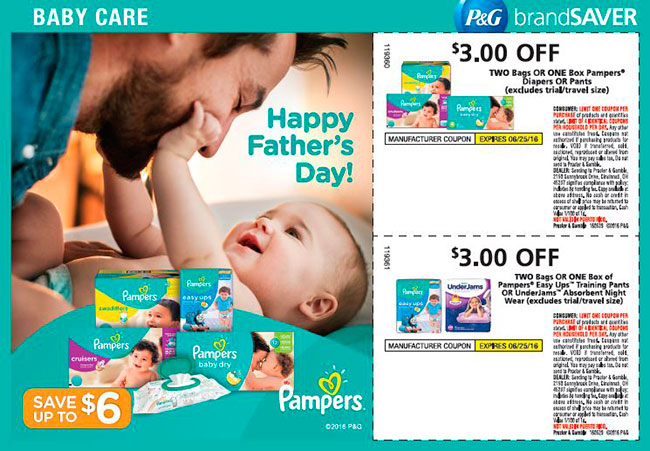 Pampers coupons in Sunday paper