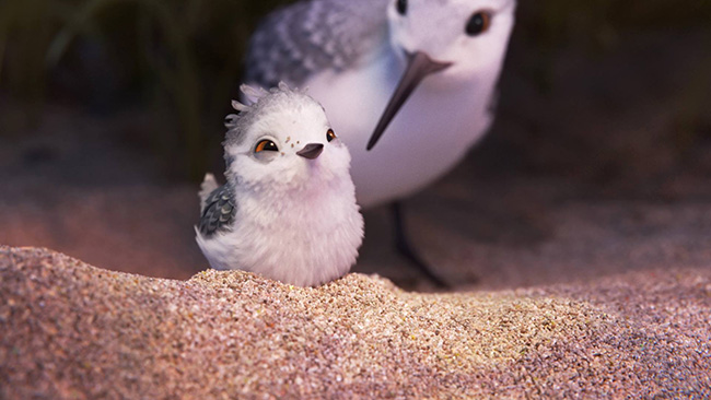 Pixar's Piper and her mom