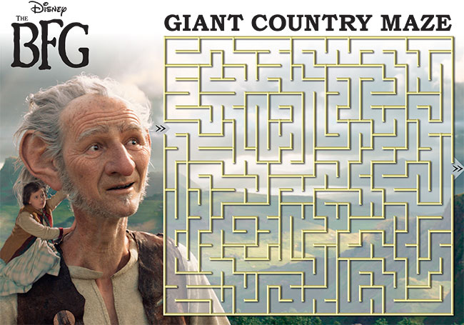 Disney THE BFG Printable Maze