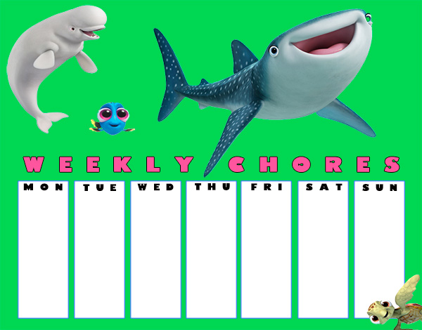 Finding Dory Chore Charts