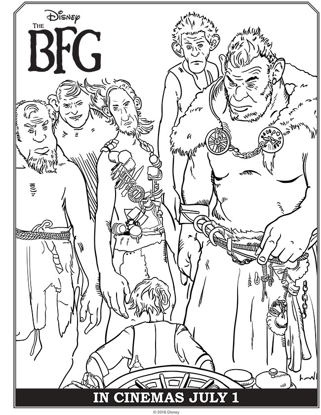 THE BFG Coloring Pages