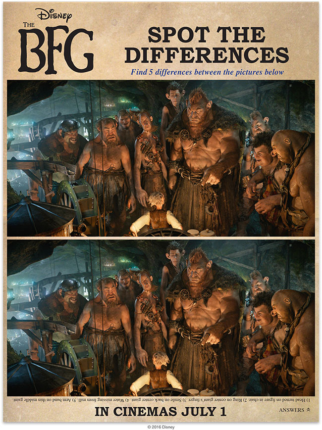 Disney's THE BFG Spot The Differences