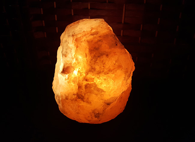 Himalayan Salt Lamp Lighted Up