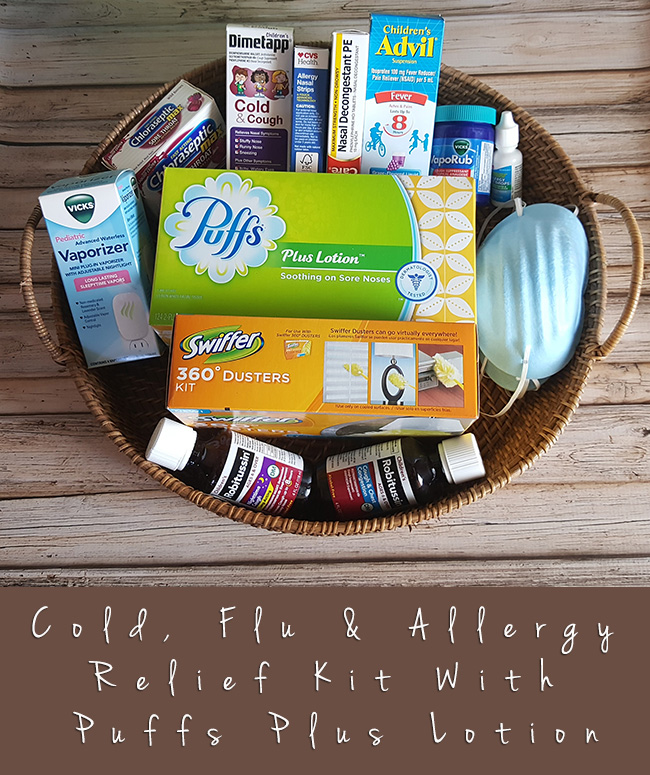 Cold, Flu & Allergy Relief Kit With Puffs Plus Lotion