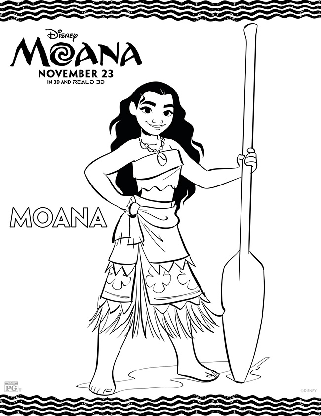 Moana Coloring Page - Moana