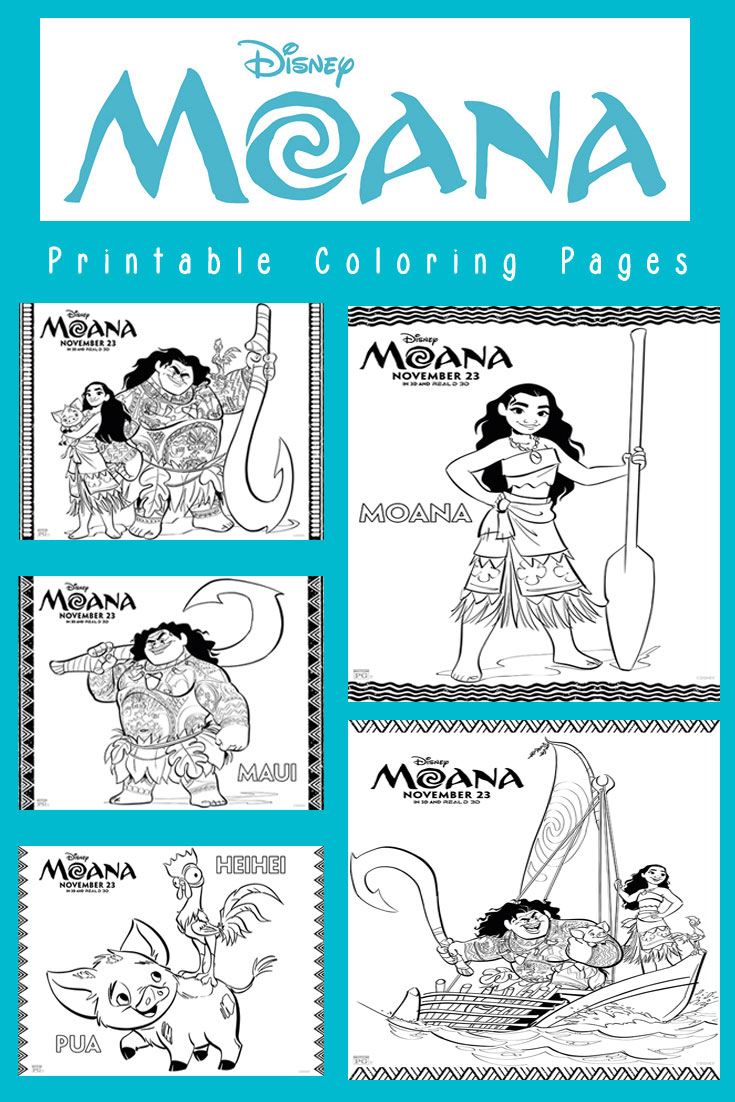 Moana Printable Coloring Pages