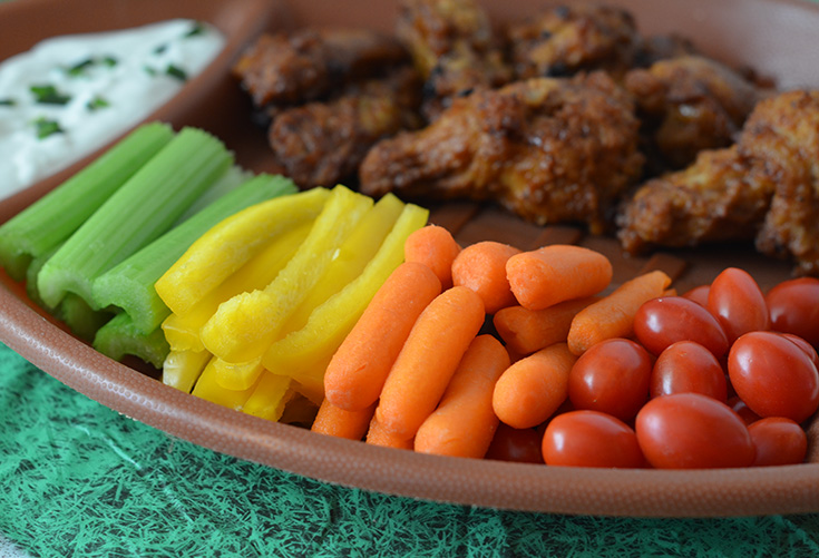 Game Day Veggies With Dipping Sauce
