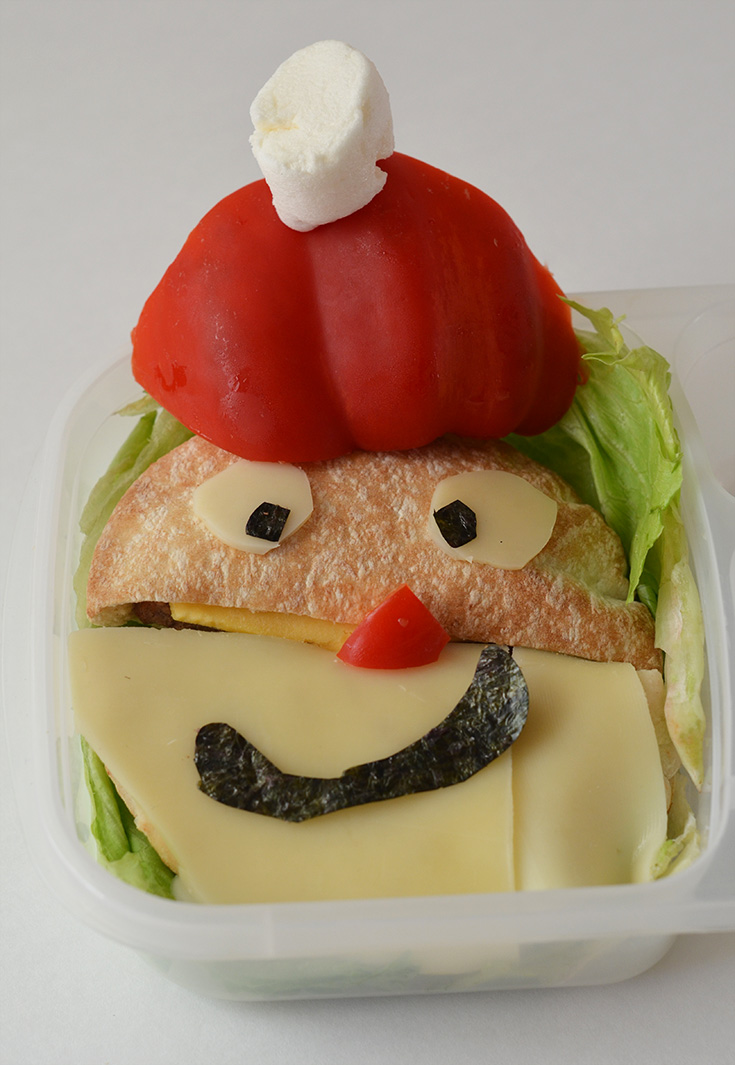 Holiday Santa Bento Box Idea With Sandwich Bros.