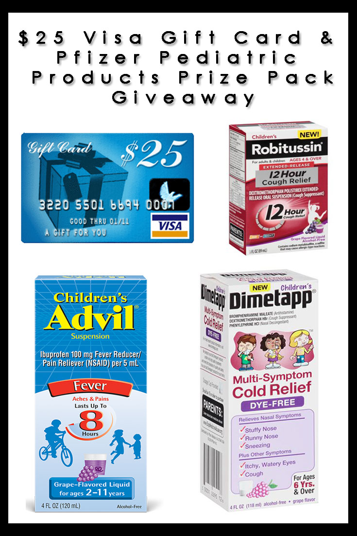 $25 Virtual Visa Gift Card & Pfizer Pediatric Products Giveaway