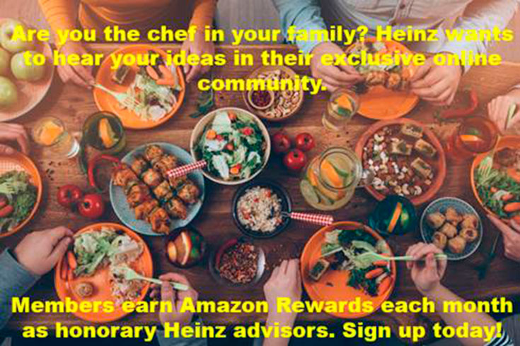 Become A Honorary Heinz Advisor & Earn Amazon Gift Codes