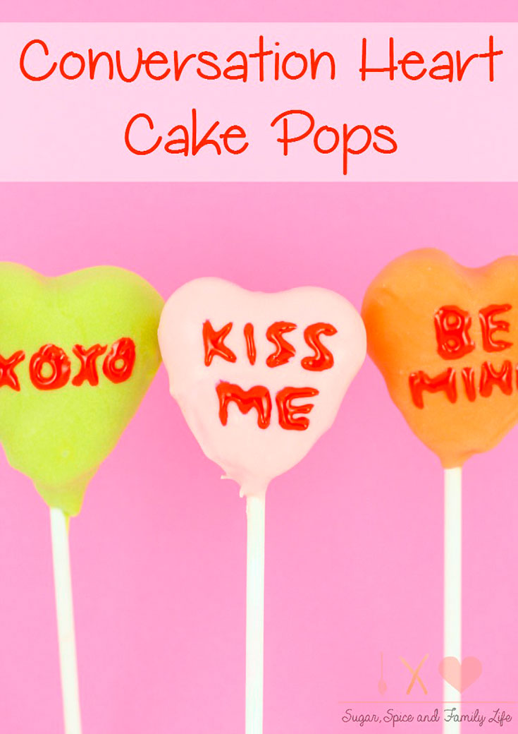 Conversation Heart Cake Pops