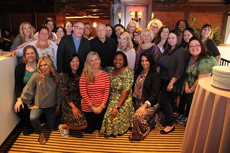 Director Bill Condon, Alan Menken & Bloggers (Stefani Tolson)