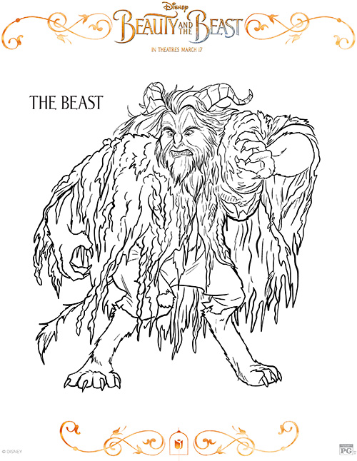 Printable Beast Coloring Page