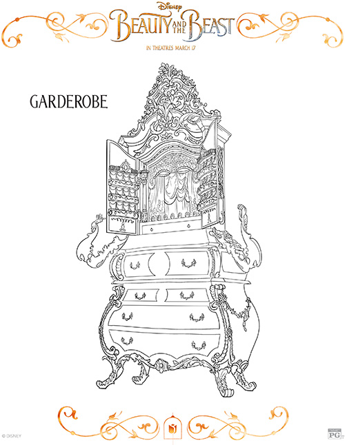 Printable Garderobe Coloring Page