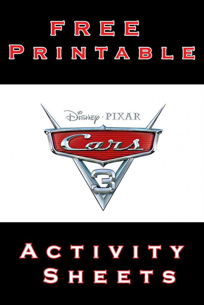 CARS 3 FREE Printable Activity Sheets
