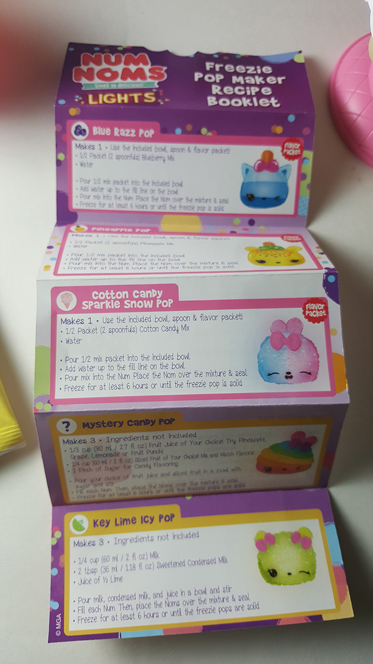 Num Noms Freezie Pop Maker Recipe Booklet