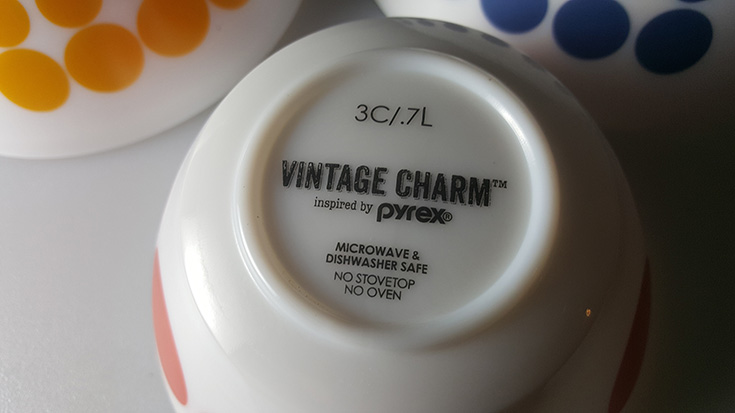 Vintage Charm Inspired by Pyrex 3-Piece Mixing Bowl Set