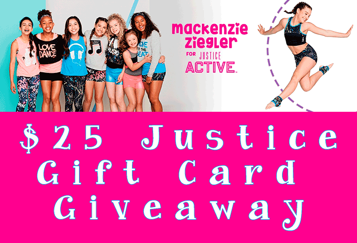 $25 Justice Gift Card Giveaway