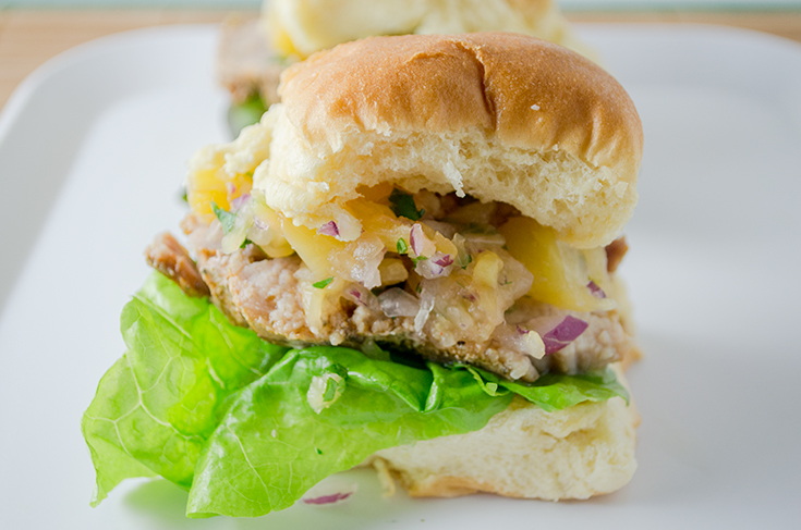 Pork Sliders With Pineapple Salsa