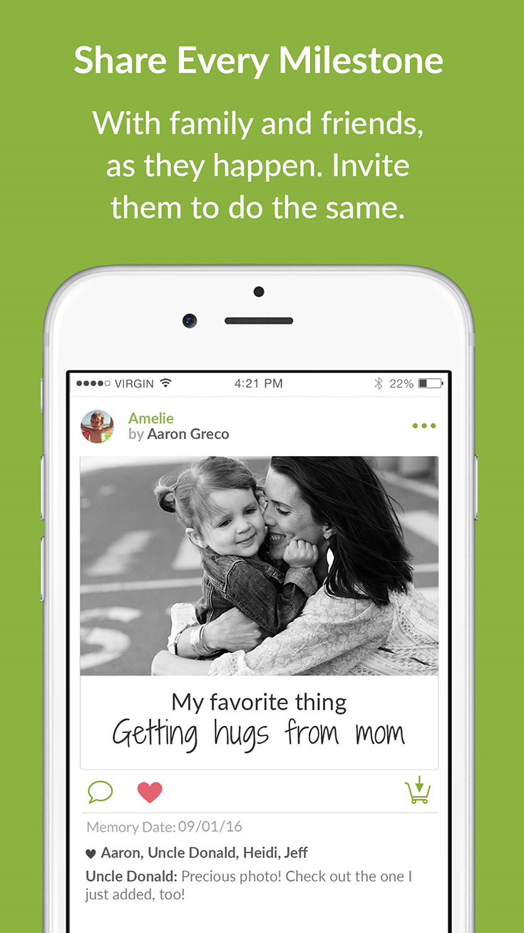 Store, Share & Print Your Child's Memories With The TreeRing Memories App