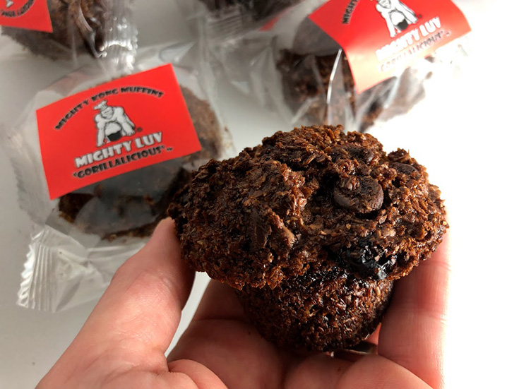 Mighty Kong Cherry Chocolate Bran Muffins