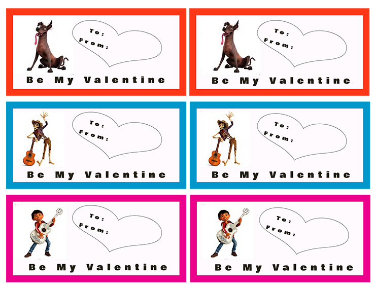 Free Printable Coco Valentines Day Cards