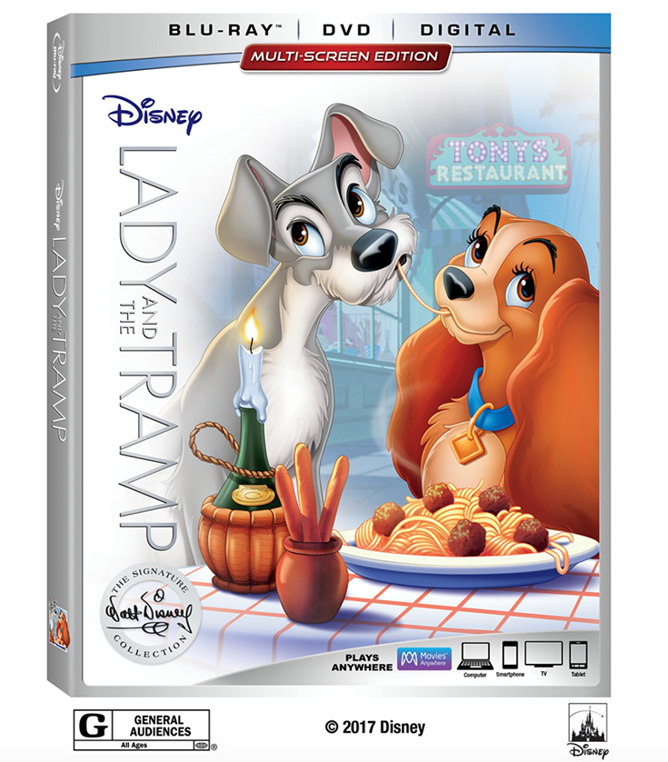 Disney's Lady And The Tramp Now On Blu-ray 