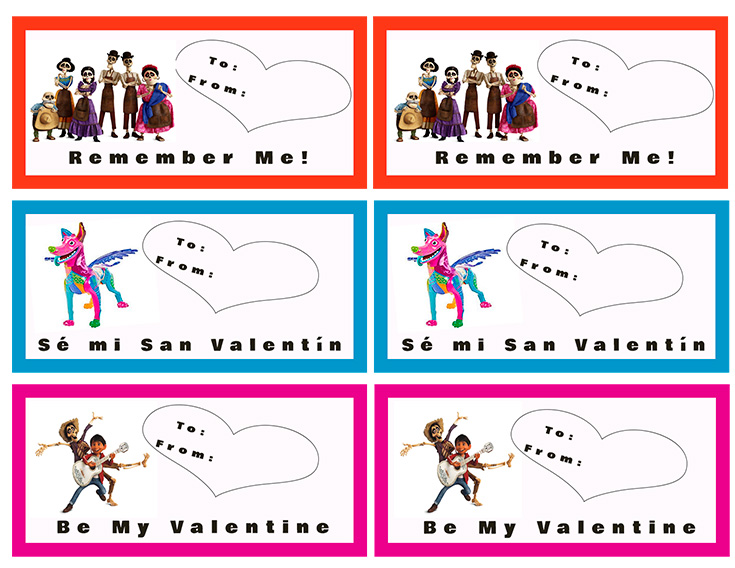 FREE Printable Coco Valentines Day Cards