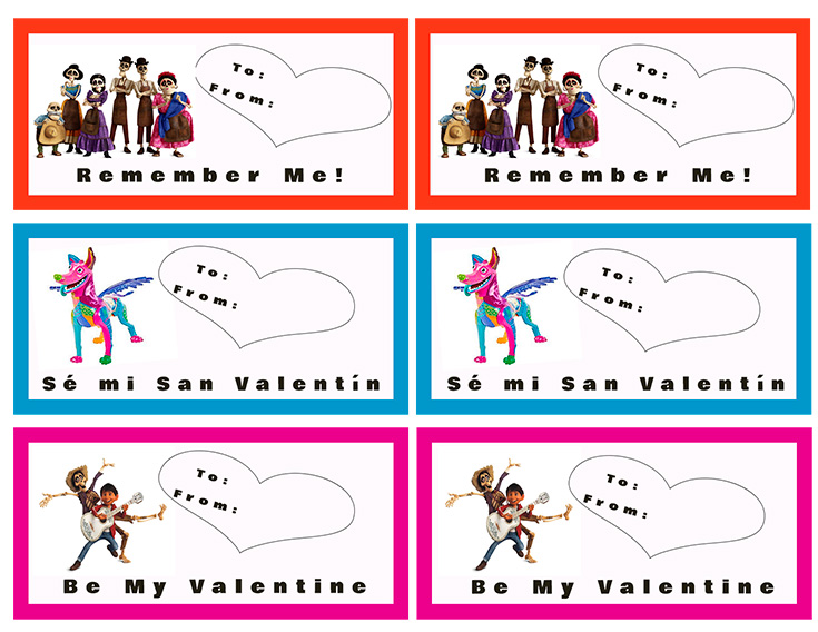 FREE Printable Coco Valentines Day Cards